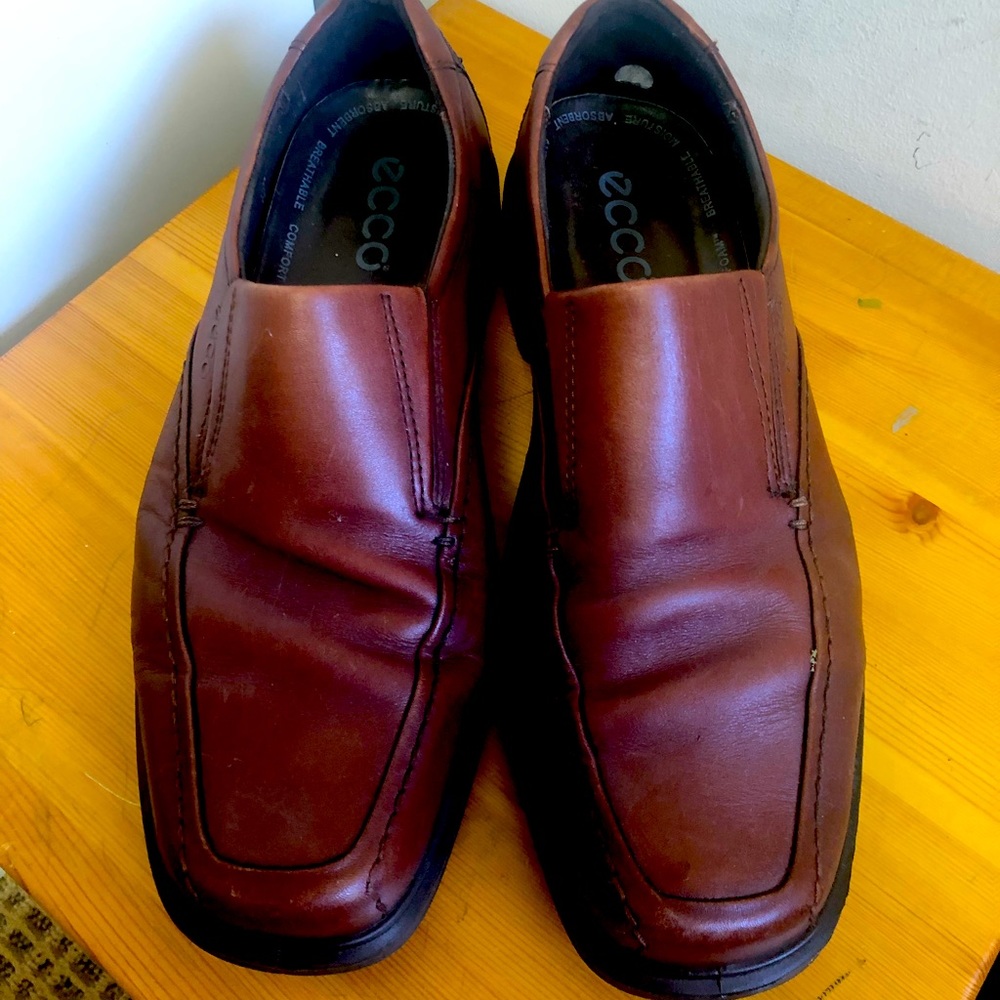 Brown leather Ecco Men’s Dress shoe Sz46